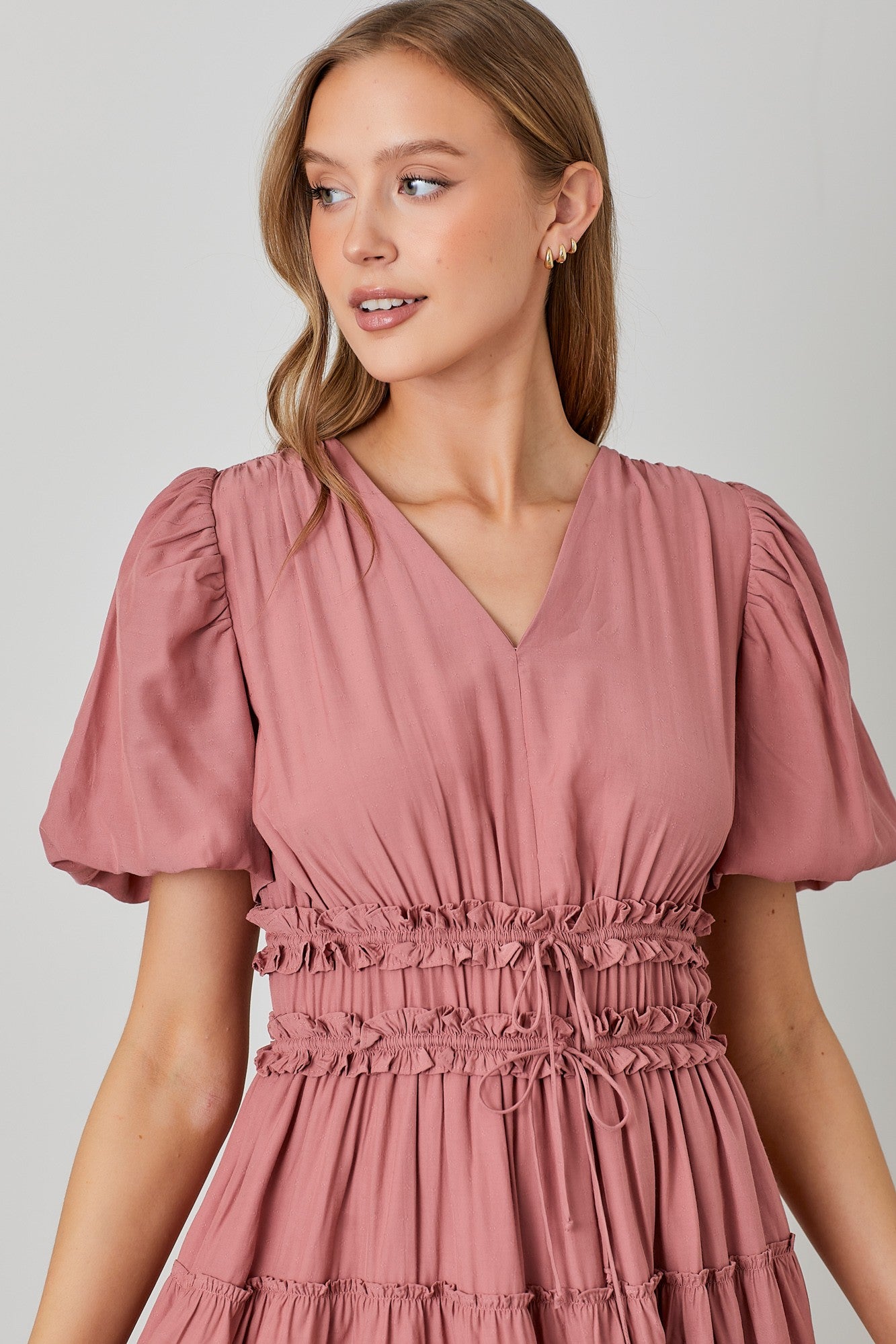 The Lullaby Dress in Dusty Rose